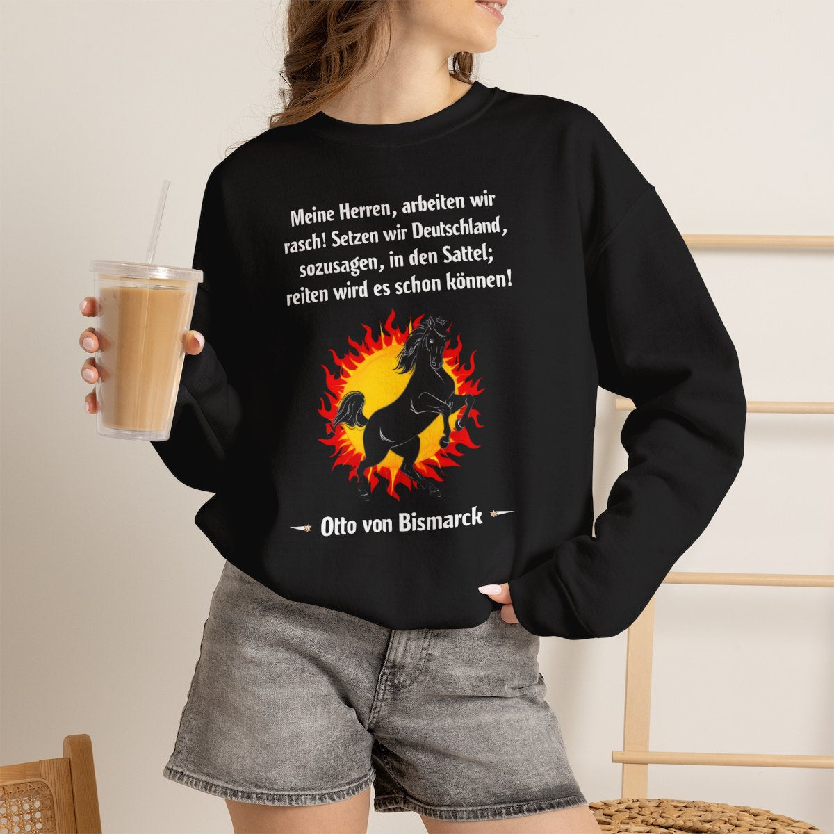Unisex Sweatshirt mit Zitat - Bismarck - Deutschland in den Sattel – lifestyle-2