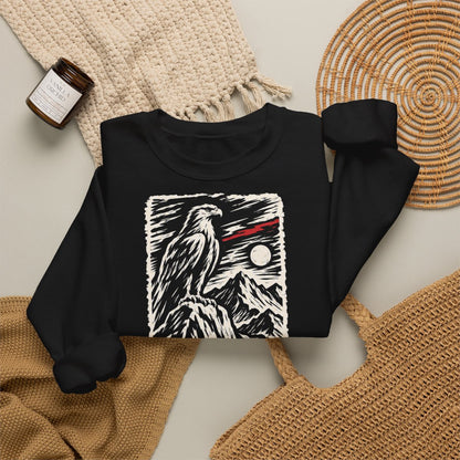 Unisex Sweatshirt mit Zitat - Goethe - Du musst steigen oder sinken – folded-2