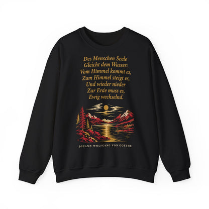 Unisex Sweatshirt mit Zitat - Goethe - Des Menschen Seele – front