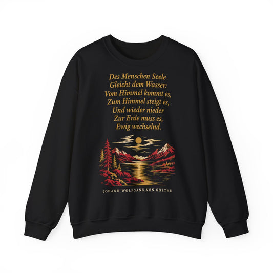 Unisex Sweatshirt mit Zitat - Goethe - Des Menschen Seele – front