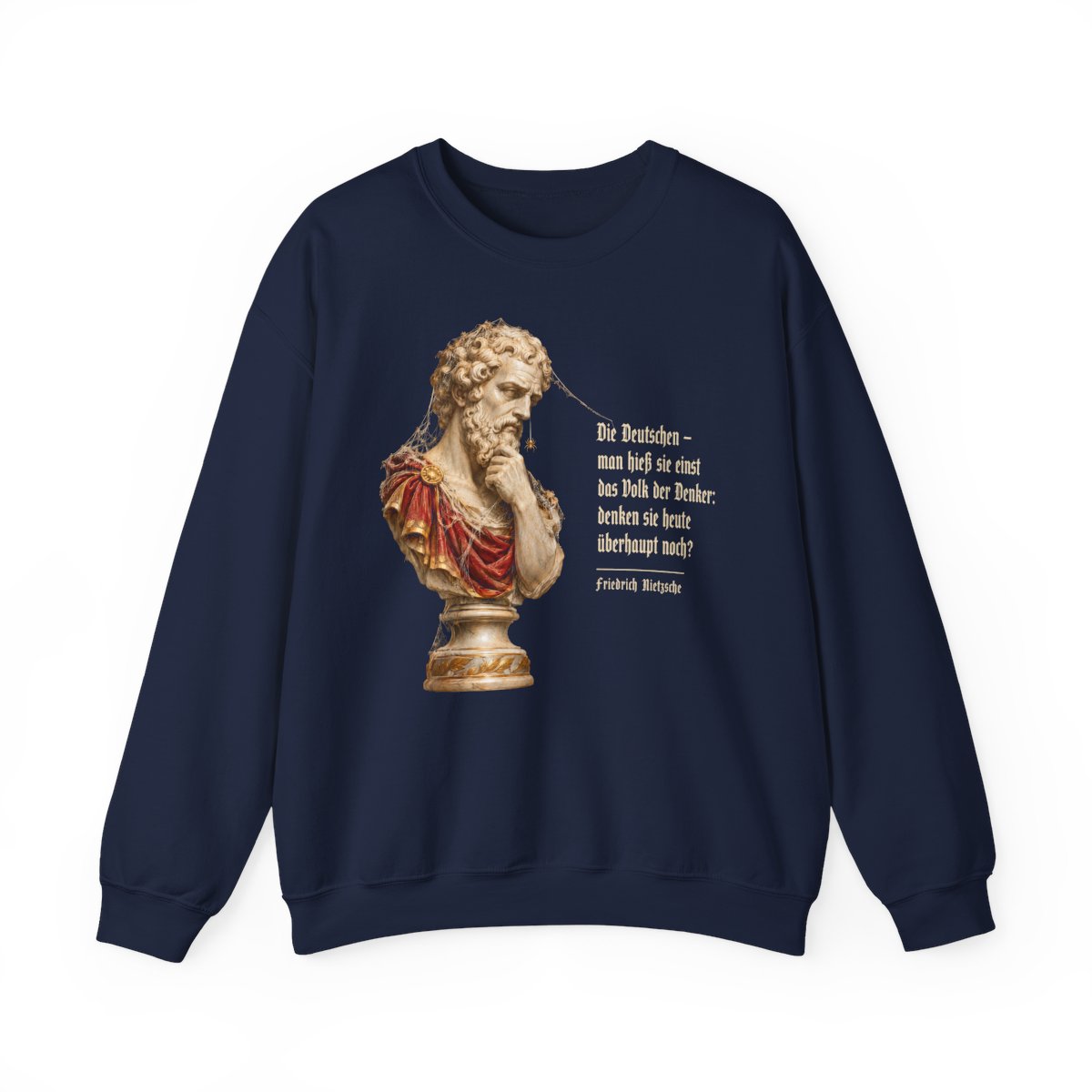 Unisex Sweatshirt mit Zitat - Nietzsche - Volk der Denker – front