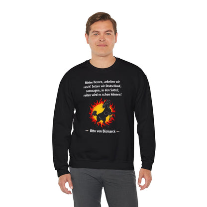 Unisex Sweatshirt mit Zitat - Bismarck - Deutschland in den Sattel – person-3