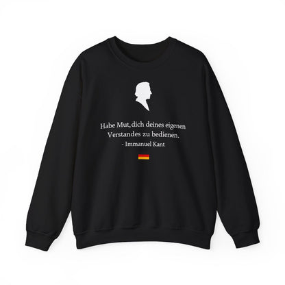 Unisex Sweatshirt mit Zitat - Kant - Habe Mut Silhouette – front