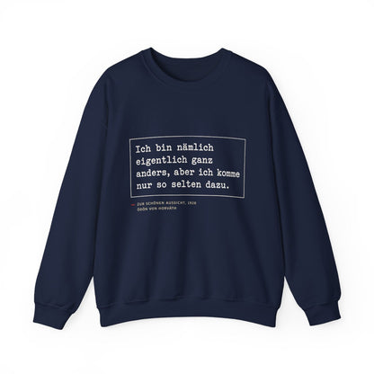 Unisex Sweatshirt mit Zitat - Horváth - Eigentlich ganz anders – front