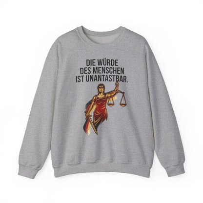 Unisex Sweatshirt mit Zitat - Grundgesetz - Die Würde des Menschen – front