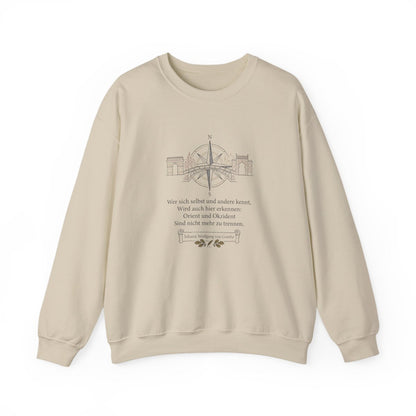 Unisex Sweatshirt mit Zitat - Goethe - Orient und Okzident – front