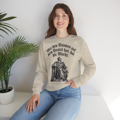 Unisex Sweatshirt mit Zitat - Bismarck - Wer den Daumen – lifestyle