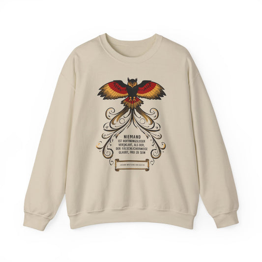 Unisex Sweatshirt mit Zitat - Goethe - Hoffnungslos versklavt – front