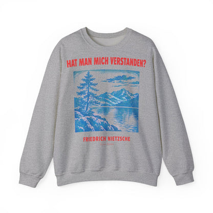 Unisex Sweatshirt mit Zitat - Nietzsche - Hat man mich verstanden Plakat – front