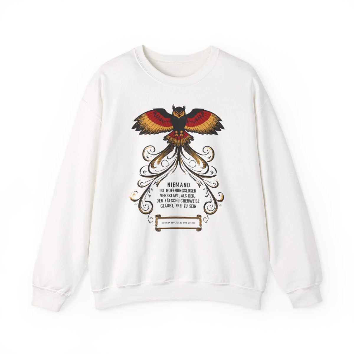 Unisex Sweatshirt mit Zitat - Goethe - Hoffnungslos versklavt – front