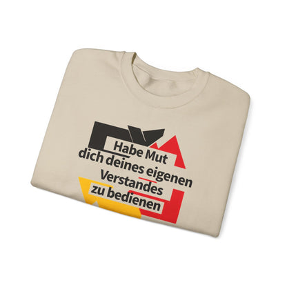 Unisex Sweatshirt mit Zitat - Kant - Habe Mut Bauhaus – folded