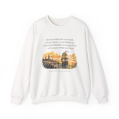 Unisex Sweatshirt mit Zitat - Fallersleben - Deutsche Freiheit lebet nur im Liede – front