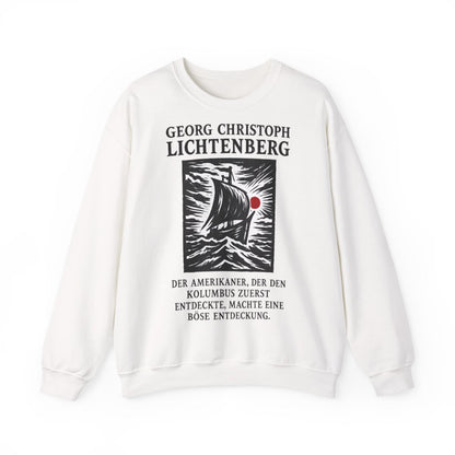 Unisex Sweatshirt mit Zitat - Lichtenberg - Der Amerikaner – front