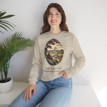 Unisex Sweatshirt mit Zitat - Herder - Weder Krieger noch Mönche nähren ein Land – lifestyle