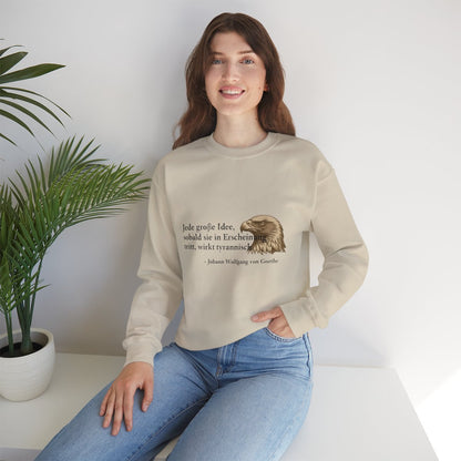 Unisex Sweatshirt mit Zitat - Goethe - Große Idee – lifestyle