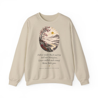 Unisex Sweatshirt mit Zitat - Goethe - Füllest wieder Busch und Tal – front