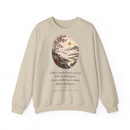 Unisex Sweatshirt mit Zitat - Goethe - Füllest wieder Busch und Tal – front