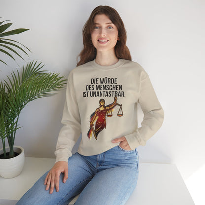 Unisex Sweatshirt mit Zitat - Grundgesetz - Die Würde des Menschen – lifestyle