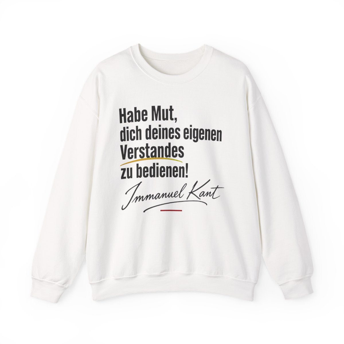 Unisex Sweatshirt mit Zitat - Kant - Habe Mut Signatur – front