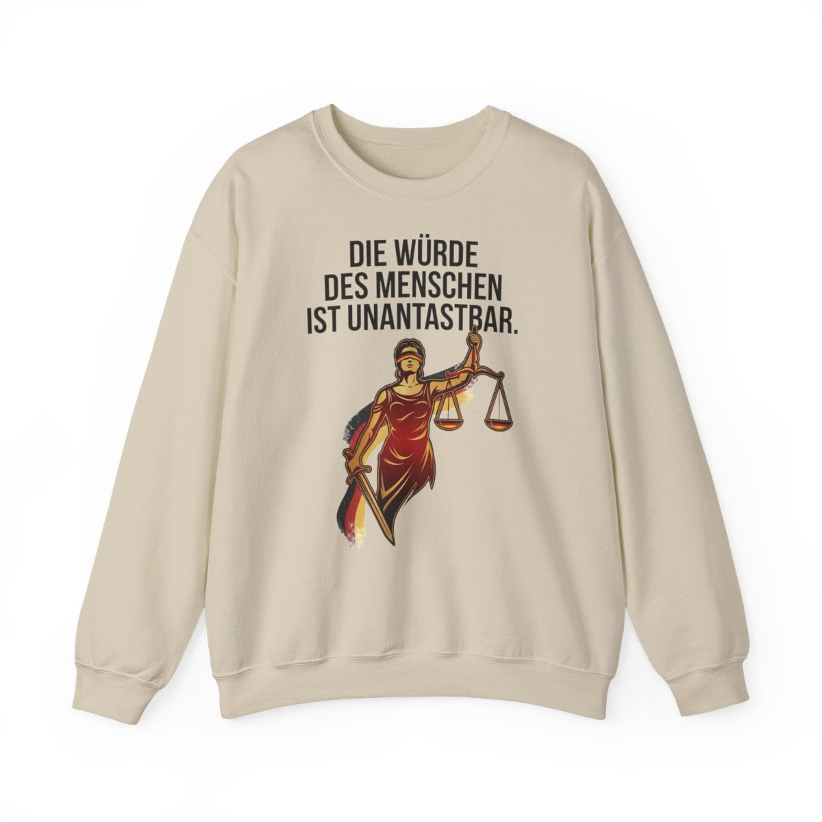 Unisex Sweatshirt mit Zitat - Grundgesetz - Die Würde des Menschen – front