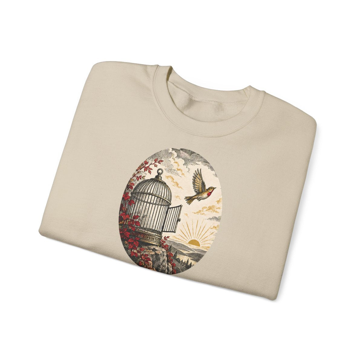 Unisex Sweatshirt mit Zitat - Börne - Jeder Zwang ist Gift – folded