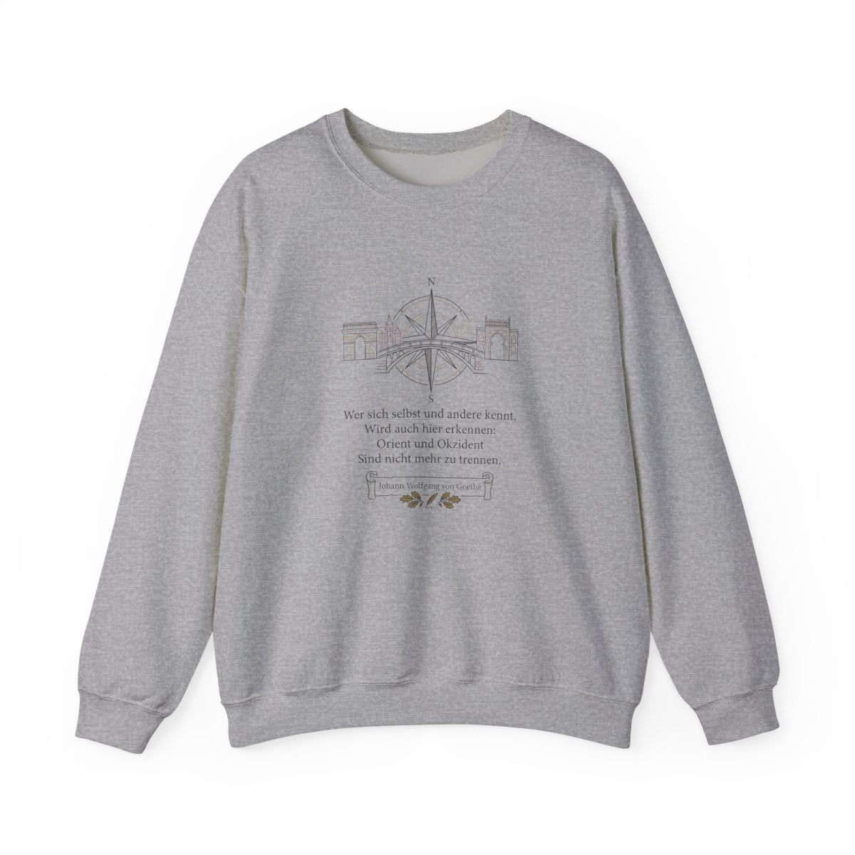 Unisex Sweatshirt mit Zitat - Goethe - Orient und Okzident – front