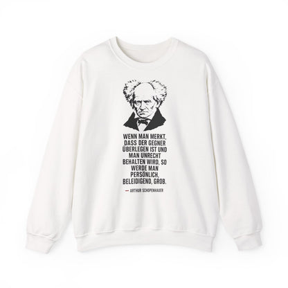 Unisex Sweatshirt mit Zitat - Schopenhauer - Persönlich beleidigend grob – front
