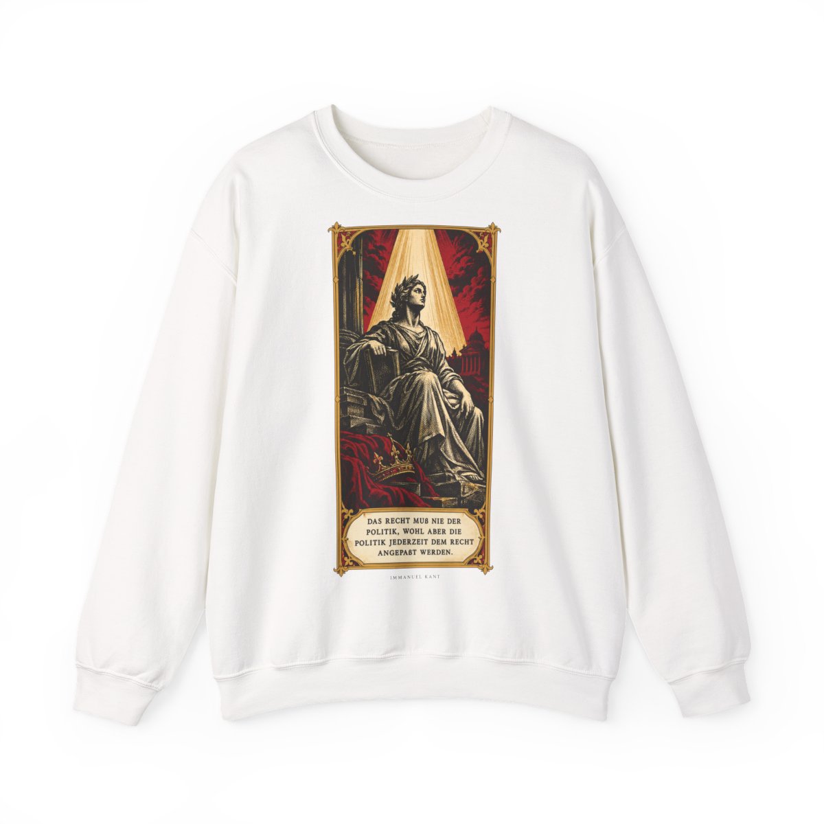 Unisex Sweatshirt mit Zitat - Kant - Das Recht muß nie – front