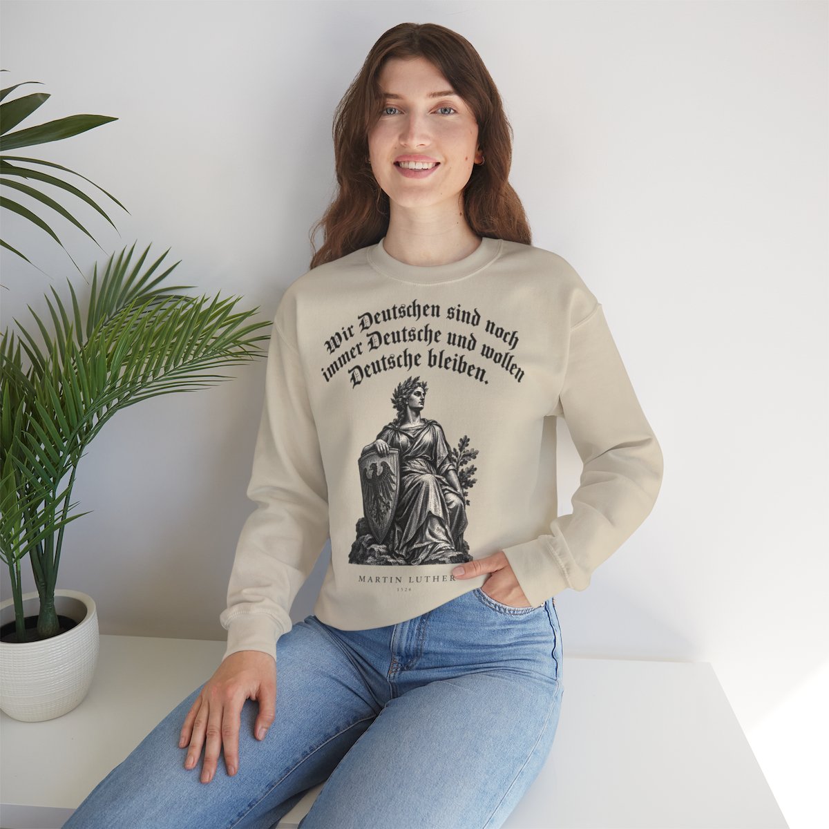 Unisex Sweatshirt mit Zitat - Luther - Wir Deutschen sind noch immer Gravur – lifestyle