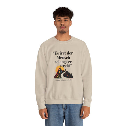 Unisex Sweatshirt mit Zitat - Goethe - Es irrt der Mensch – person-2