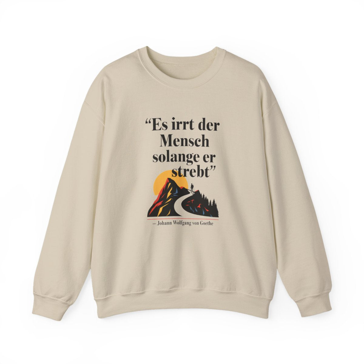 Unisex Sweatshirt mit Zitat - Goethe - Es irrt der Mensch – front