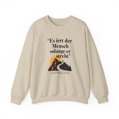 Unisex Sweatshirt mit Zitat - Goethe - Es irrt der Mensch – front