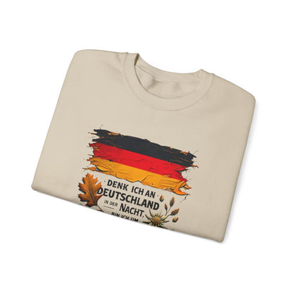 Unisex Sweatshirt mit Zitat - Heine - Nachtgedanken Flagge – folded