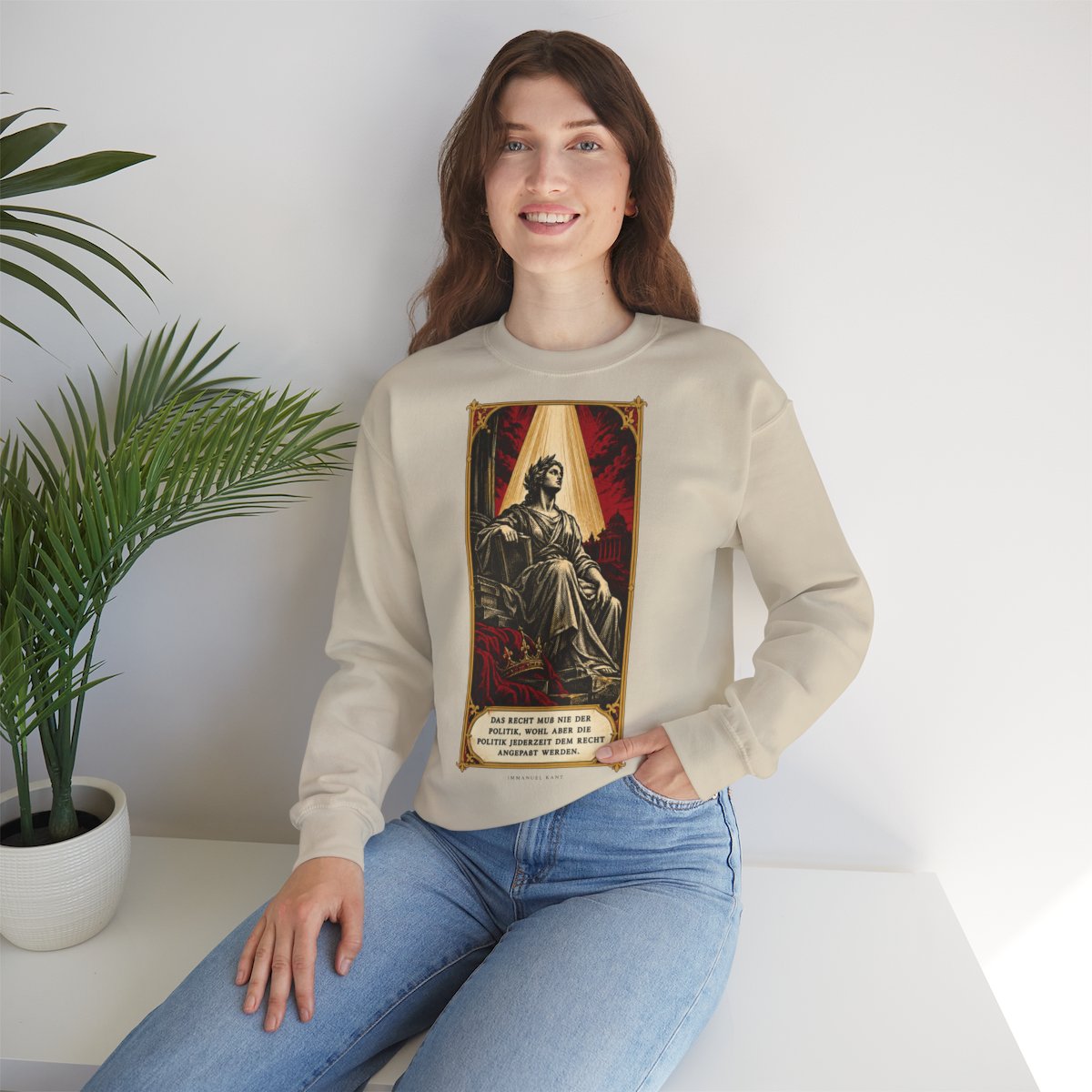 Unisex Sweatshirt mit Zitat - Kant - Das Recht muß nie – lifestyle