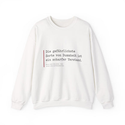 Unisex Sweatshirt mit Zitat - Hofmannsthal - Ein scharfer Verstand – front