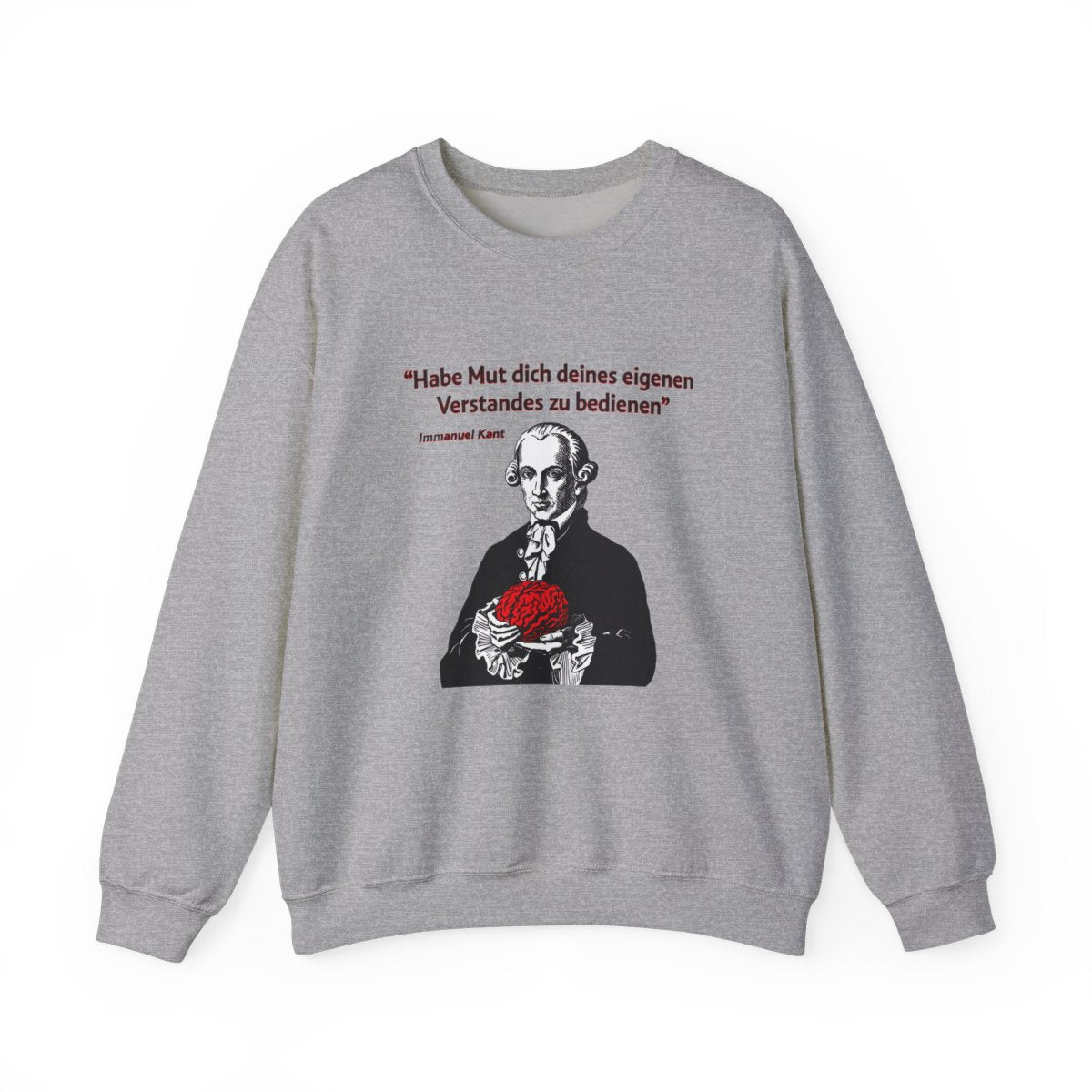 Unisex Sweatshirt mit Zitat - Kant - Habe Mut Gehirn – front