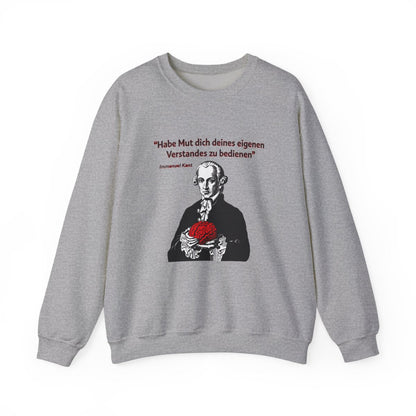 Unisex Sweatshirt mit Zitat - Kant - Habe Mut Gehirn – front