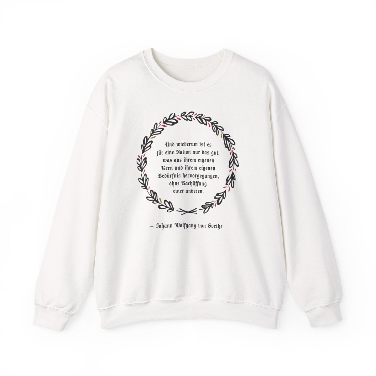 Unisex Sweatshirt mit Zitat - Goethe - Ohne Nachäffung – front