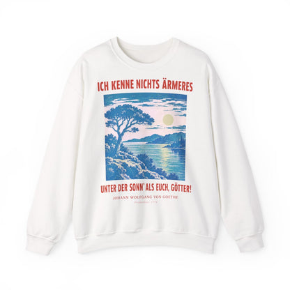 Unisex Sweatshirt mit Zitat - Goethe - Ich kenne nichts Ärmeres – front