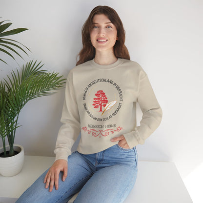 Unisex Sweatshirt mit Zitat - Heine - Nachtgedanken Kreis – lifestyle