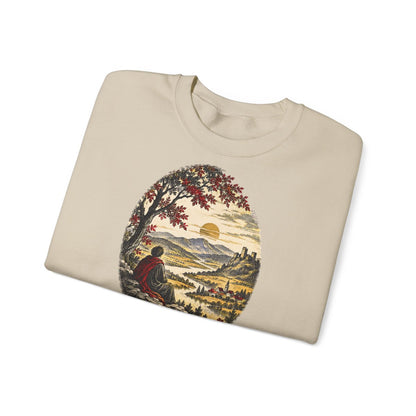 Unisex Sweatshirt mit Zitat - Herder - Weder Krieger noch Mönche nähren ein Land – folded