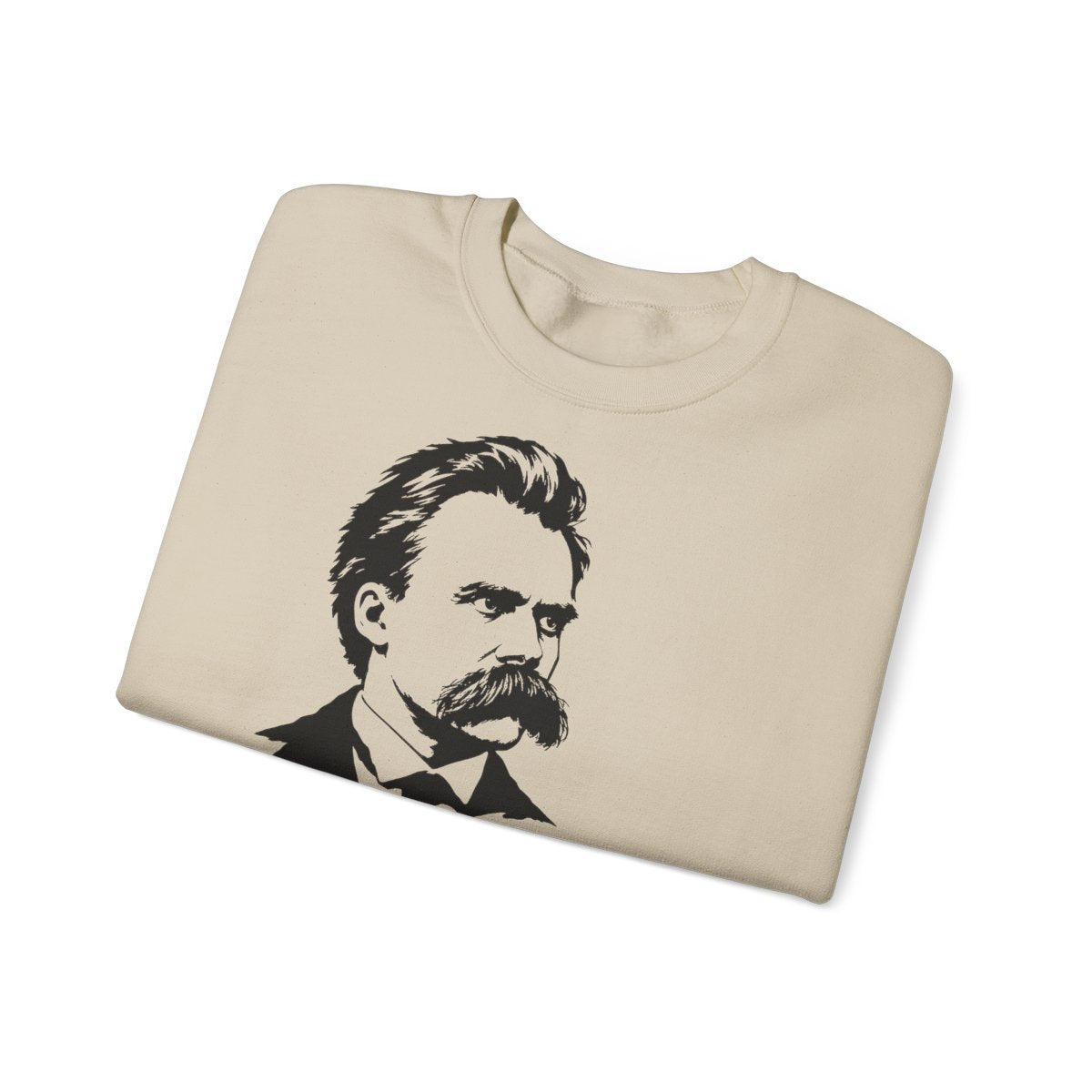Unisex Sweatshirt mit Zitat - Nietzsche - Zwei Drittel für sich – folded