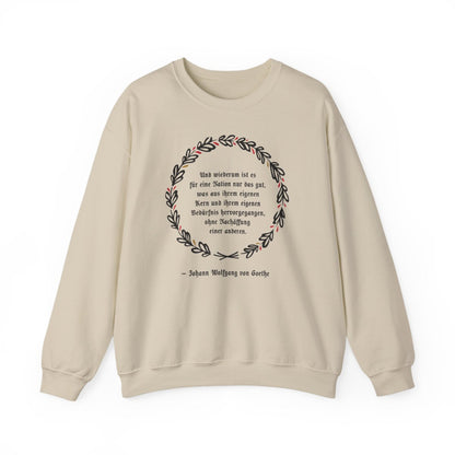 Unisex Sweatshirt mit Zitat - Goethe - Ohne Nachäffung – front