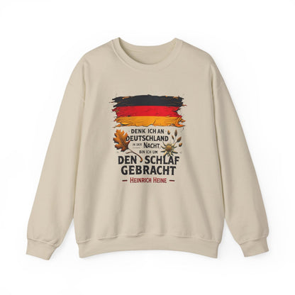 Unisex Sweatshirt mit Zitat - Heine - Nachtgedanken Flagge – front