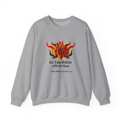 Unisex Sweatshirt mit Zitat - Goethe - Das Ewig-Weibliche – front
