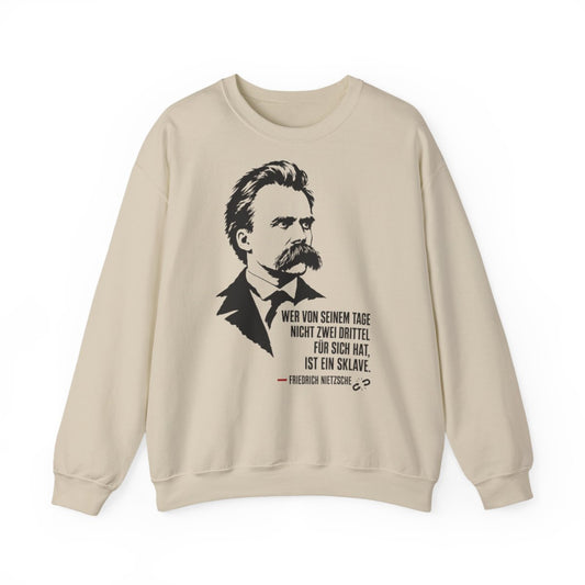 Unisex Sweatshirt mit Zitat - Nietzsche - Zwei Drittel für sich – front