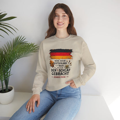 Unisex Sweatshirt mit Zitat - Heine - Nachtgedanken Flagge – lifestyle