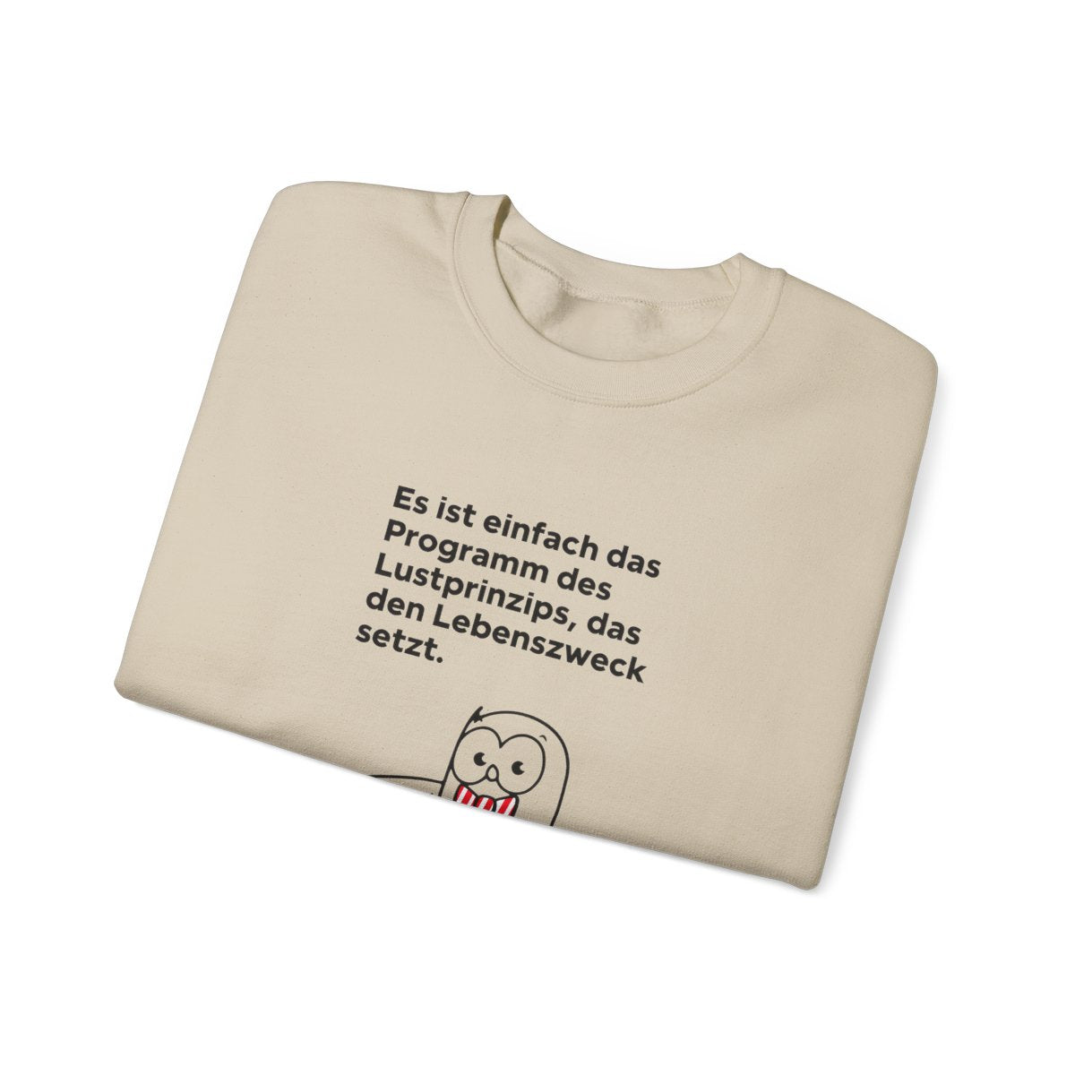 Unisex Sweatshirt mit Zitat - Freud - Lustprinzip – folded