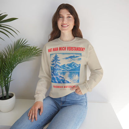 Unisex Sweatshirt mit Zitat - Nietzsche - Hat man mich verstanden Plakat – lifestyle