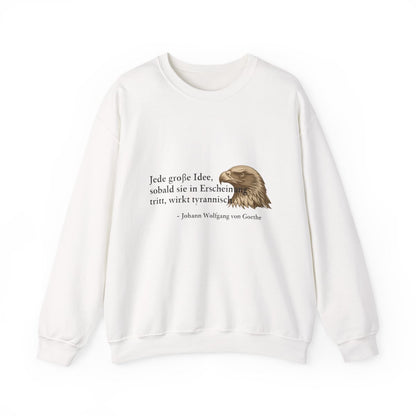 Unisex Sweatshirt mit Zitat - Goethe - Große Idee – front